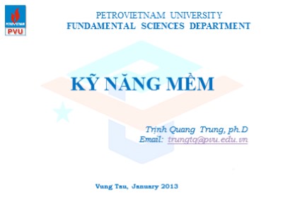 Bài giảng Kỹ năng mềm - Chương 2: Kỹ năng thuyết trình - Trịnh Quang Trung