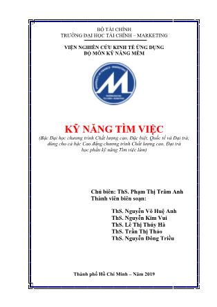 Bài giảng Kỹ năng tìm việc - Phạm Thị Trâm Anh