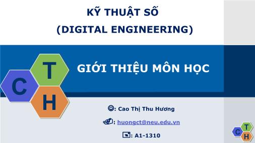 Bài giảng Kỹ thuật số - Chương 2: Cổng logic - Cao Thị Thu Hương