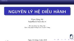 Bài giảng Nguyên lý hệ điều hành - Chương 1: Tổng quan về hệ điều hành - Phạm Đăng Hải