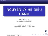 Bài giảng Nguyên lý hệ điều hành - Chương 3: Quản lý bộ nhớ - Phạm Đăng Hải