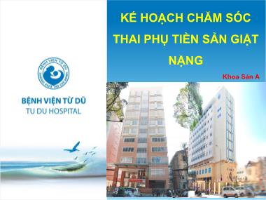 Bài thuyết trình Kế hoạch chăm sóc thai phụ tiền sản giật nặng