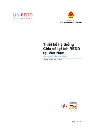 Đề tài Thiết kế hệ thống Chia sẻ lợi ích REDD tại Việt Nam
