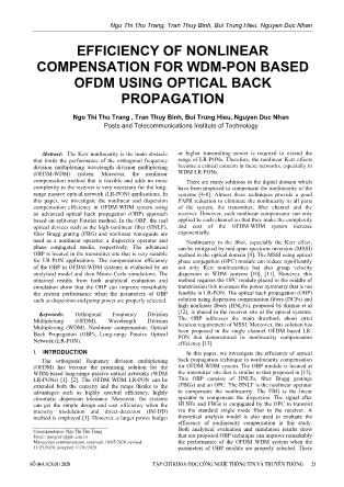 Efficiency of nonlinear compensation for WDM-PON based ofdm using optical back propagation