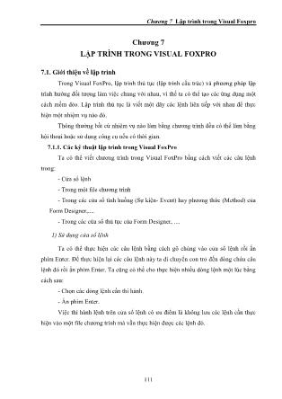 Giáo trình Hệ quản trị cơ sở dữ liệu (Phần 2)
