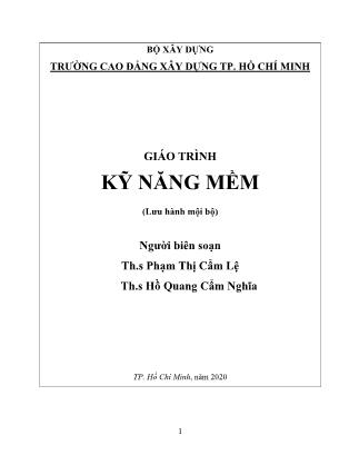 Giáo trình Kỹ năng mềm - Phạm Thị Cẩm Lệ