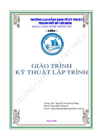 Giáo trình Kỹ thuật lập trình