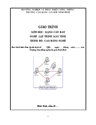 Giáo trình Mạng căn bản - Nghề: Lập trình máy tính