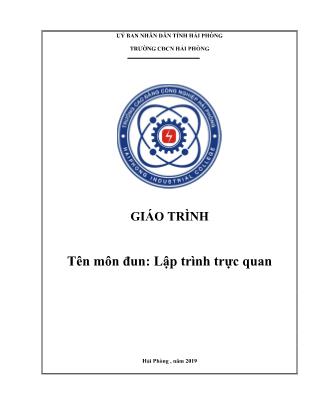Giáo trình môn đun Lập trình trực quan