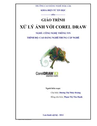 Giáo trình Xử lý ảnh với Corel Draw - Nghề: Công nghệ thông tin