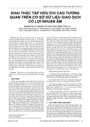 Khai thác tập hữu ích cao tương quan trên cơ sở dữ liệu giao dịch có lợi nhuận âm
