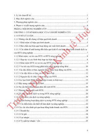 Khóa luận Đánh giá hiệu quả kinh tế của hoạt động kinh doanh dịch vụ ở các hợp tác xã nông nghiệp trên địa bàn xã Hải Hòa - Huyện Hải Lăng - Tỉnh Quảng Trị