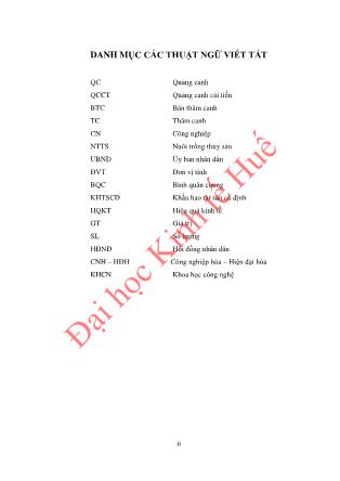 Khóa luận Đánh giá hiệu quả kinh tế của hoạt động nuôi tôm xen ghép ở vùng đầm phá xã Quảng Phước, huyện Quảng Điền, tỉnh Thừa Thiên Huế