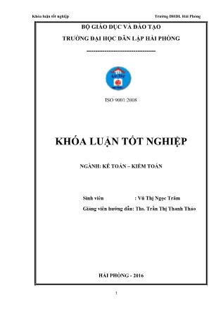 Khóa luận Hoàn thiện công tác kế toán doanh thu, chi phí và xác định kết quả kinh doanh tại Công ty TNHH đầu tư thương mại và xuất nhập khẩu Hoàng Sơn