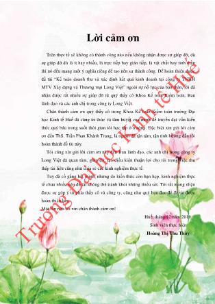 Khóa luận Kế toán doanh thu và xác định kết quả kinh doanh tại Công ty TNHH MTV Xây dựng và Thương mại Long Việt