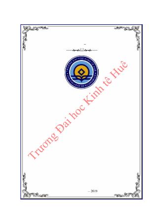 Khóa luận Thực trạng công tác kế toán tài sản cố định hữu hình và đánh giá hiệu quả sử dụng tài sản cố định hữu hình tại Công ty Cổ phần Dệt may Huế