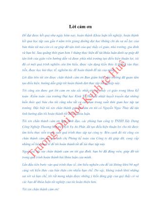 Khóa luận Thực trạng công tác kế toán thuế giá trị gia tăng và thuế thu nhập doanh nghiệp tại Công Ty TNHH Xây dựng Công nghiệp Thương mại và Dịch vụ An Phát