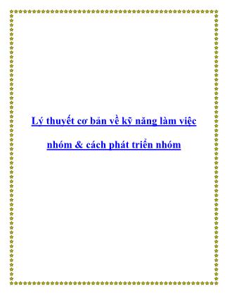 Lý thuyết cơ bản về kỹ năng làm việc nhóm & cách phát triển nhóm