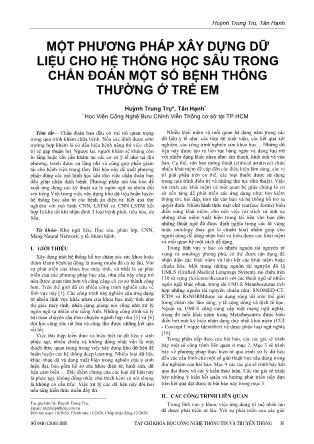 Một phương pháp xây dựng dữ liệu cho hệ thống học sâu trong chẩn đoán một số bệnh thông thường ở trẻ em