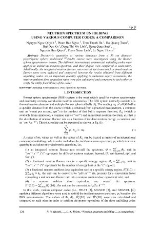 Neutron spectrum unfolding using various computer codes: A comparison