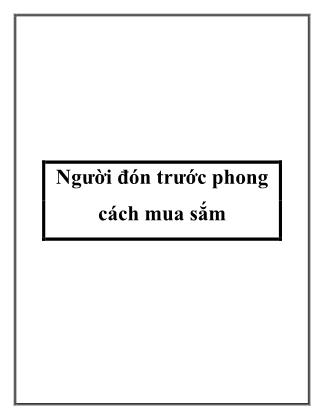 Người đón trước phong cách mua sắm