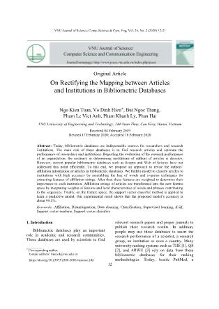 On rectifying the mapping between articles and institutions in bibliometric databases
