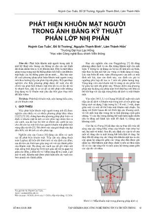 Phát hiện khuôn mặt người trong ảnh bằng kỹ thuật phân lớp nhị phân