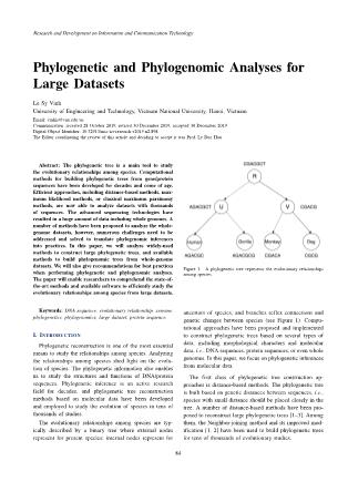 Phylogenetic and phylogenomic analyses for large datasets