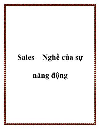 Sales – Nghề của sự năng động