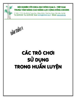 Tài liệu Các trò chơi sử dụng trong huấn luyện