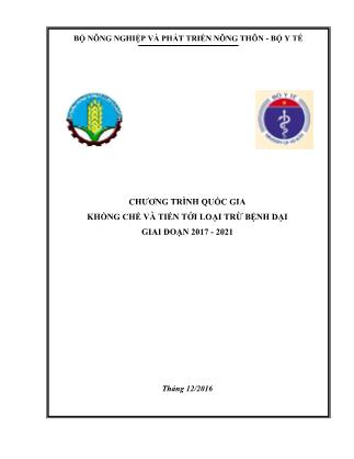 Tài liệu Chương trình Quốc gia khống chế và tiến tới loại trừ bệnh dại - Giai đoạn 2017-2021