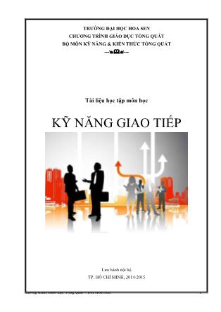 Tài liệu học tập môn học Kỹ năng giao tiếp