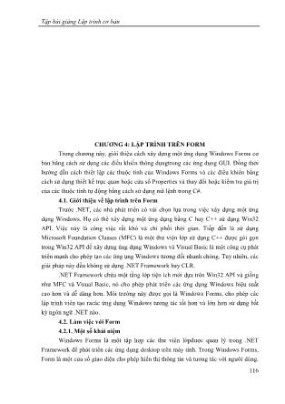 Tập bài giảng Lập trình cơ bản (Phần 2) - Nguyễn Thế Vinh
