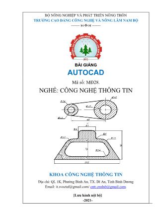 Bài giảng AutoCAD - Nghề: Công nghệ thông tin