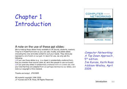 Bài giảng Computer Networking - Chapter 1: Introduction - Lê Ngọc Sơn