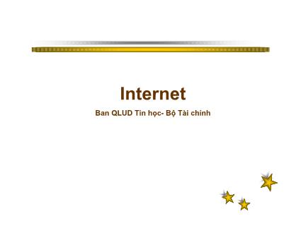 Bài giảng Internet (Mới)