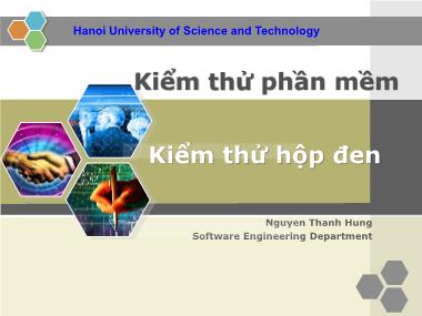 Bài giảng Kiểm thử phần mềm - Chương 2: Kiểm thử hộp đen - Nguyễn Thanh Hùng