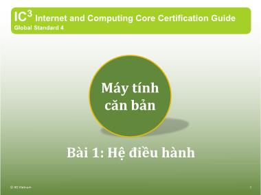 Bài giảng Máy tính căn bản - Bài 1: Hệ điều hành