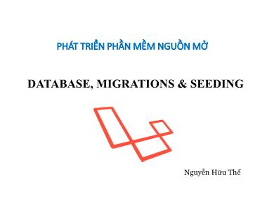 Bài giảng Phát triển phần mềm nguồn mở - Bài 11 - Nguyễn Hữu Thể