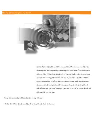 Bài giảng Photoshop - Chương 12: Tạo những hiệu ứng đặc biệt