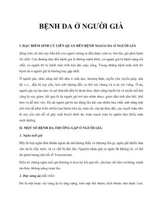 Bệnh da ở người già