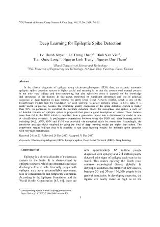 Deep learning for epileptic spike detection