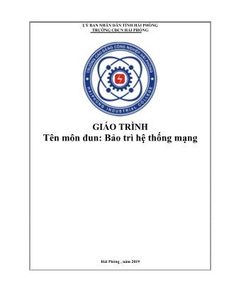 Giáo trình Bảo trì hệ thống mạng