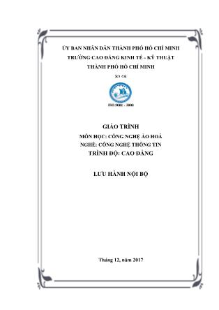 Giáo trình Công nghệ ảo hoá - Nghề: Công nghệ thông tin