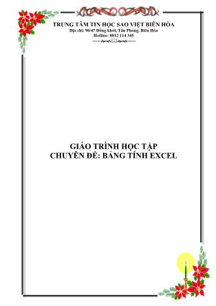 Giáo trình học tập Chuyên đề: Bảng tính Excel
