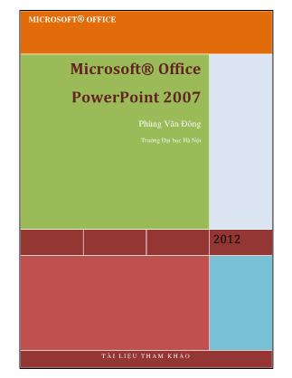 Giáo trình Microsoft® Office PowerPoint 2007
