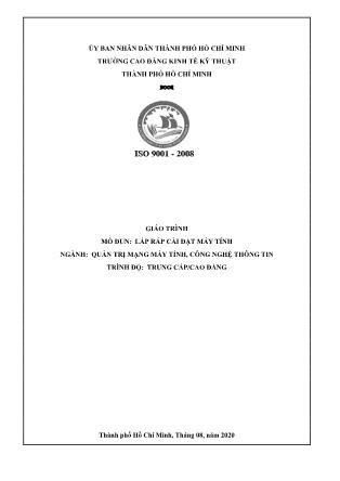 Giáo trình mô đun Lắp ráp cài đặt máy tính - Ngành: Quản trị mạng máy tính, công nghệ thông tin