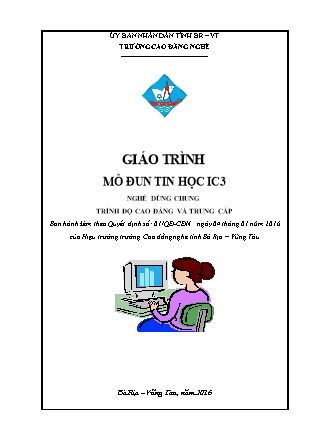 Giáo trình mô đun Tin học IC3