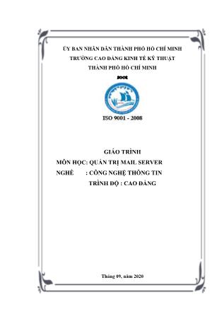 Giáo trình Quản trị Mailserver - Nghề: Công nghệ thông tin