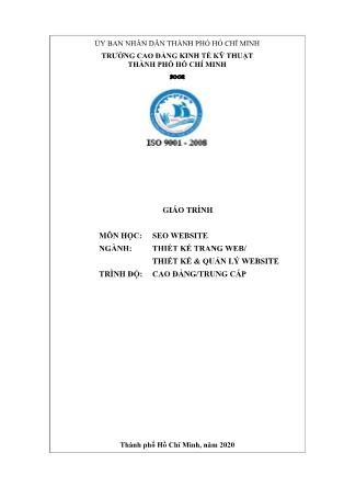 Giáo trình SEO Website - Ngành: Thiết kế trang web/Thiết kế & quản lý website
